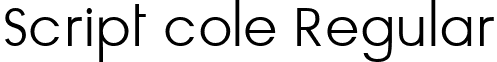 Script cole Regular font - scriptcole.ttf