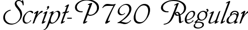 Script-P720 Regular font - script-p720-regular.ttf