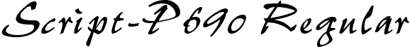 Script-P690 Regular font - script-p690-regular.ttf