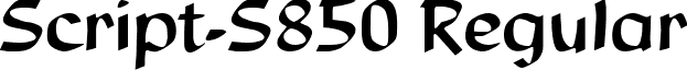 Script-S850 Regular font - script-s850-regular.ttf