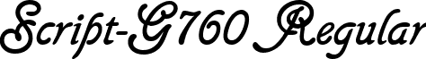 Script-G760 Regular font - script-g760-regular.ttf