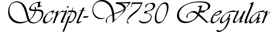 Script-V730 Regular font - script-v730-regular.ttf