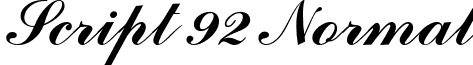 Script 92 Normal font - script92normal.ttf