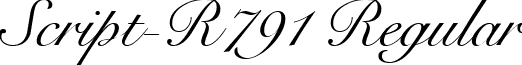 Script-R791 Regular font - script-r791-regular.ttf