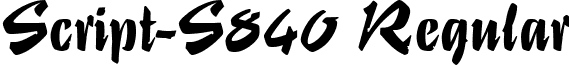 Script-S840 Regular font - script-s840-regular.ttf