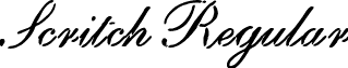 Scritch Regular font - scritch.ttf