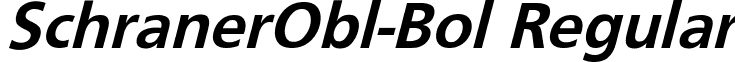 SchranerObl-Bol Regular font - schranerobl-bol.ttf