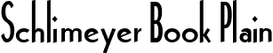 Schlimeyer Book Plain font - schlimeyerbook.ttf