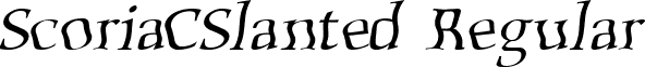 ScoriaCSlanted Regular font - scoriacslanted.ttf