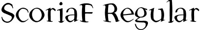 ScoriaF Regular font - scoriaf.ttf