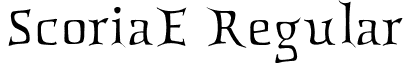 ScoriaE Regular font - scoriae.ttf