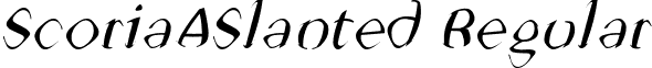 ScoriaASlanted Regular font - scoriaaslanted.ttf