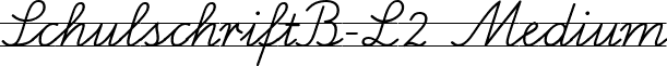 SchulschriftB-L2 Medium font - schulschriftb-l2.ttf