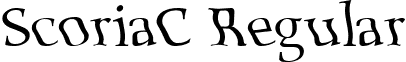 ScoriaC Regular font - scoriac.ttf