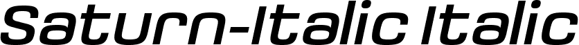 Saturn-Italic Italic font - saturn-italic.ttf