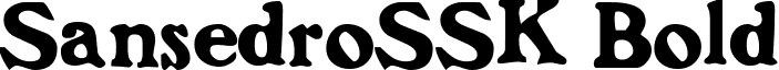 SansedroSSK Bold font - sansedrosskbold.ttf