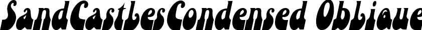 SandCastlesCondensed Oblique font - sandcastlescondensedoblique.ttf