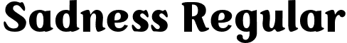 Sadness Regular font - sadness.ttf