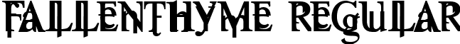 FallenThyme Regular font - fallenthyme.ttf