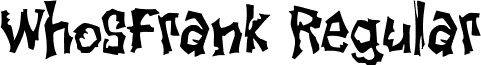 WhosFrank Regular font - whosfrank.ttf