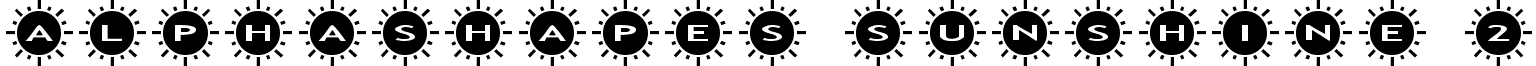 AlphaShapes sunshine 2 font - assunshine2.ttf