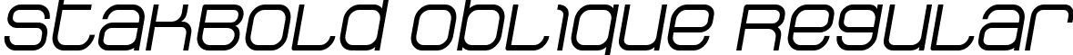 StakBold Oblique Regular font - stakboldoblique.ttf