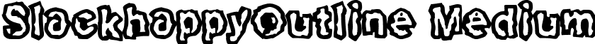 SlackhappyOutline Medium font - slackhappyoutline.ttf