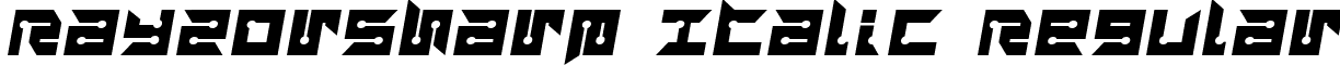 RayzorSharp Italic Regular font - rayzorsharpitalic.ttf