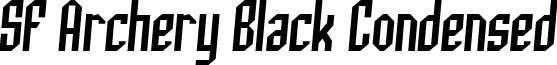 SF Archery Black Condensed font - sfarcheryblackcondenseditalic.ttf