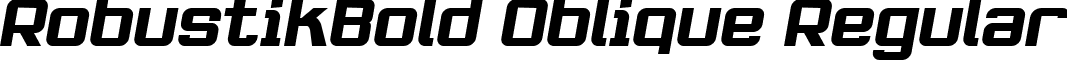 RobustikBold Oblique Regular font - robustikboldoblique.ttf