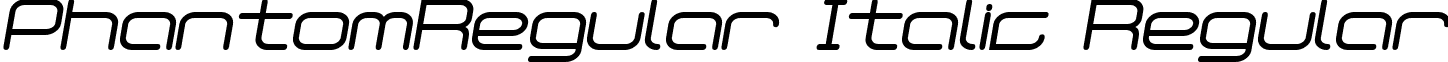 PhantomRegular Italic Regular font - phantomregularitalic.ttf