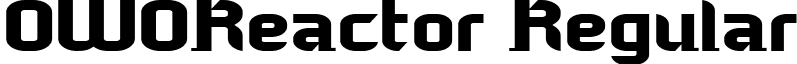 OWOReactor Regular font - oworeactor.ttf