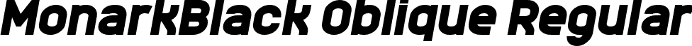 MonarkBlack Oblique Regular font - monarkblackoblique.ttf