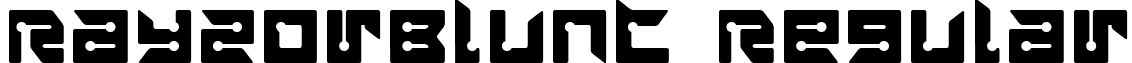 RayzorBlunt Regular font - rayzorblunt.ttf