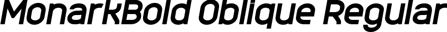 MonarkBold Oblique Regular font - monarkboldoblique.ttf