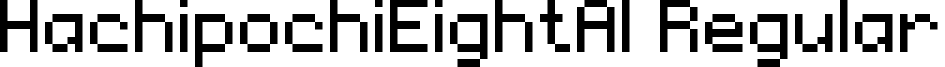 HachipochiEightAl Regular font - hachipochieightal.ttf