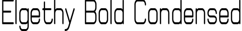 Elgethy Bold Condensed font - elgethyboldcondensed.ttf