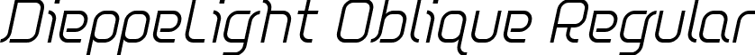 DieppeLight Oblique Regular font - dieppelightoblique.ttf