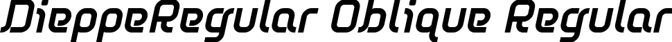 DieppeRegular Oblique Regular font - diepperegularoblique.ttf