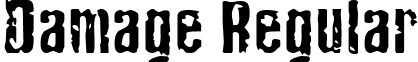 Damage Regular font - Damage.ttf