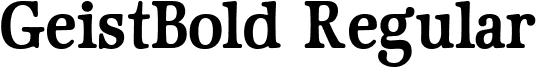 GeistBold Regular font - geistbold.ttf