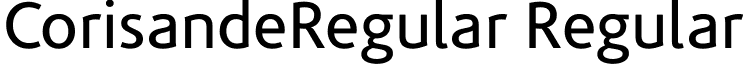 CorisandeRegular Regular font - corisanderegular.ttf