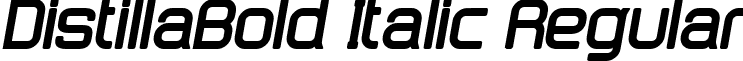 DistillaBold Italic Regular font - distillabolditalic.ttf