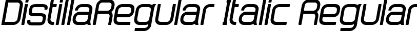 DistillaRegular Italic Regular font - distillaregularitalic.ttf