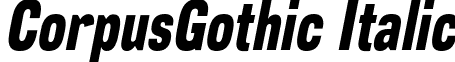 CorpusGothic Italic font - CorpusGothic-CondensedOblique.ttf