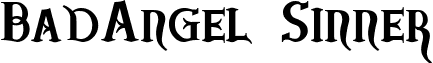 BadAngel Sinner font - badangelsinner.ttf