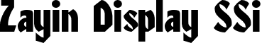 Zayin Display SSi font - zayindisplayssi.ttf