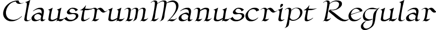 ClaustrumManuscript Regular font - claustrummanuscript.ttf