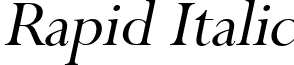 Rapid Italic font - rapiditalic.ttf