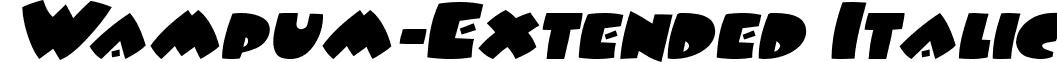 Wampum-Extended Italic font - wampum-extendeditalic.ttf